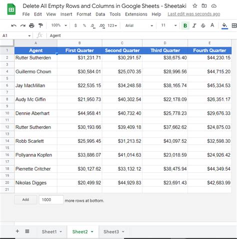 How To Delete All Empty Rows And Columns In Google Sheets