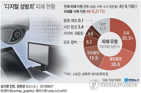 그래픽 디지털 성범죄 피해 현황 연합뉴스