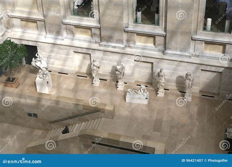 Interiors Details OfThe Louvre Museum Paris France Editorial