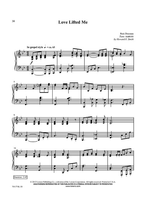 Love Lifted Me" Sheet Music for Piano Solo - Sheet Music Now