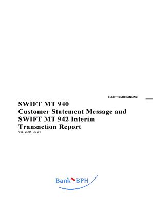 Fillable Online SWIFT MT 940 Fax Email Print PdfFiller