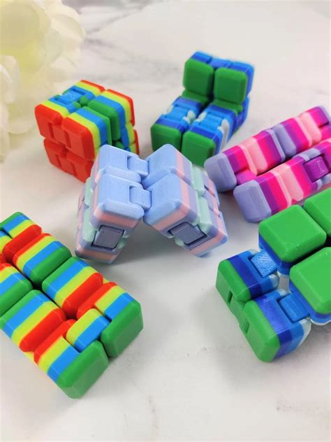 Multi Coloured Fidget Cube Infinity Cube Stress Reliever Dalewood Designs Gb