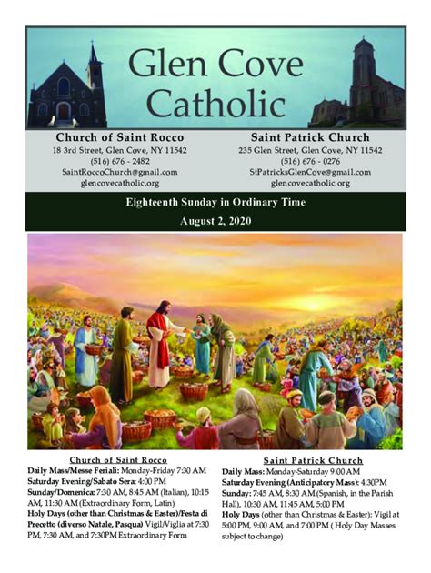 Fillable Online St Patrick Catholic Church Glen Cove 235 Glen Street