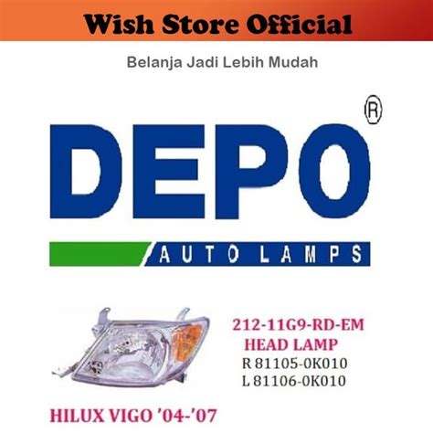 Jual PCS Headlamp Head Lamp Lampu Besar Utama Hilux Vigo 2004 2005