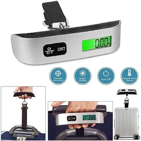 Digital Luggage Scale, Black Silver