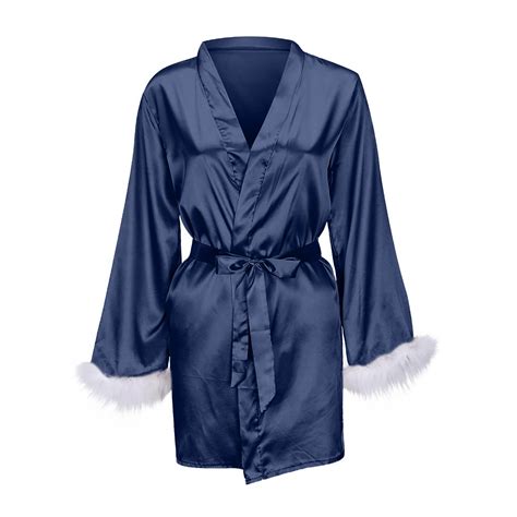 Fjofpr Womens Robe Plus Size Nightgowns Satin Silk Pajamas Women