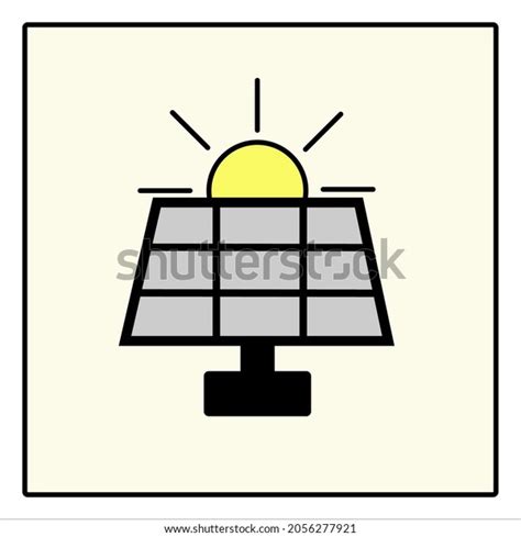 Solar Panel Illustration On Colorful Background Stock Vector Royalty Free 2056277921