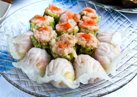 Steamed shrimp dumplings dim sum | Stock image | Colourbox