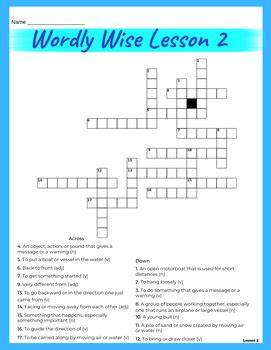 Wordly Wise Vocabulary Book Lesson Activity Pack By Freshly Brewed