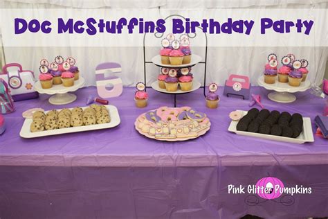 Doc McStuffins Birthday Party — Pink Glitter Pumpkins