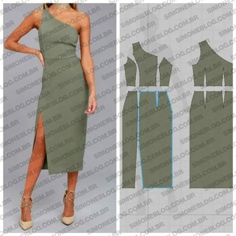 Aprenda a criar um molde de vestido de um ombro só Tutorial DIY