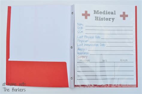 Medical History Free Printable At Home With The Barkers