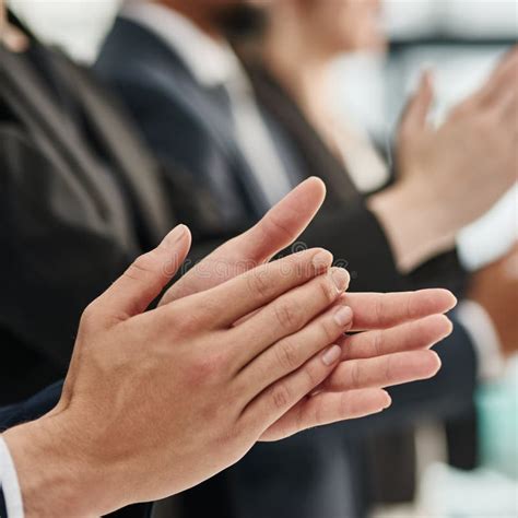 Business People Hands And Applause For Meeting In Office Motivation