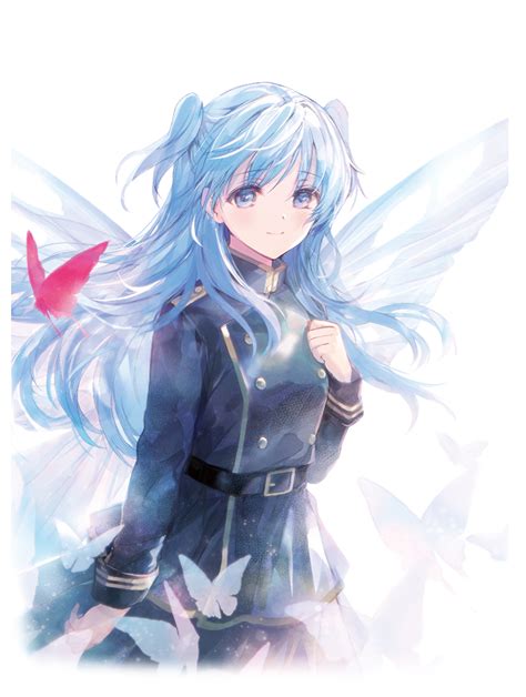 Safebooru 1girl Belt Blue Eyes Blue Hair Bug Butterfly Butterfly Wings Chtholly Nota