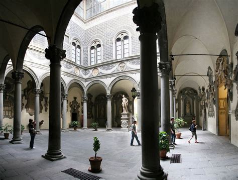 Palazzo Medici Riccardi Courtyard In Florence Italy