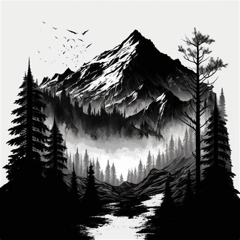 I Will Create Tattoo Design With Midjourney Ai Mountain Sleeve Tattoo