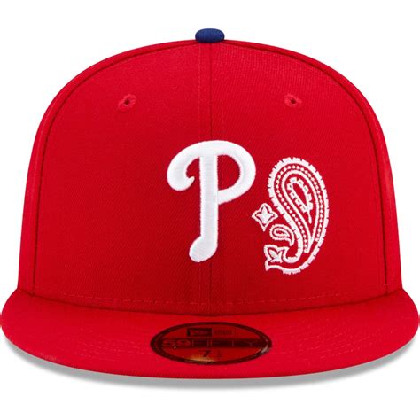 New Era Red Philadelphia Phillies Patchwork Undervisor 59FIFTY Fitted