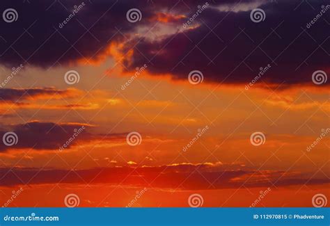 Beautiful Sunset With Colorful Clouds Stock Image Image Of Morning