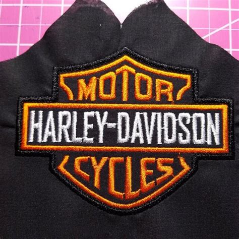 Harley Davidson Logo Embroidery Design Sizes Motor Cycles Etsy