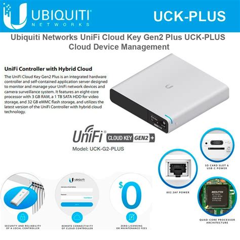 Ubiquiti Uck G2 Plus Unifi Cloud Key Gen2 Plus Uck G2 Plus