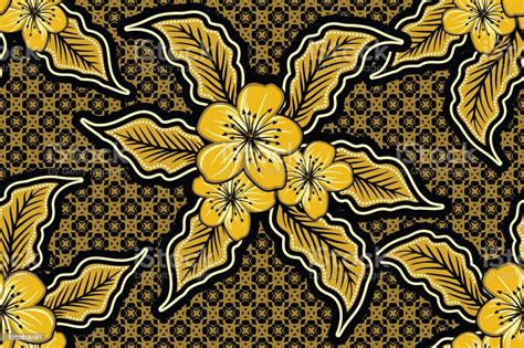 Motif Batik Bunga Vector