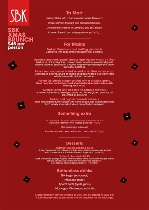 Bottomless Christmas Brunch At Sbk Southsea Brunch Klub