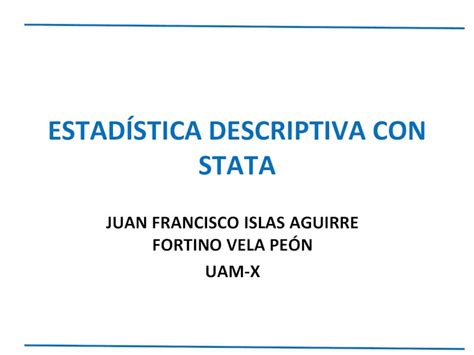 Pdf Estad Stica Descriptiva Con Stata Pdf Fileestad Stica