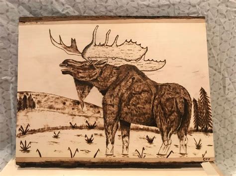 Moose Wood Burning Etsy