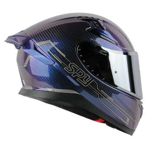 Spyder Fullface Helmet W Dual Visor Carbon Fiber Shell Medium Size