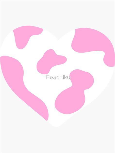 Pegatina Manchas De Vaca Rosa De Peachiku Redbubble