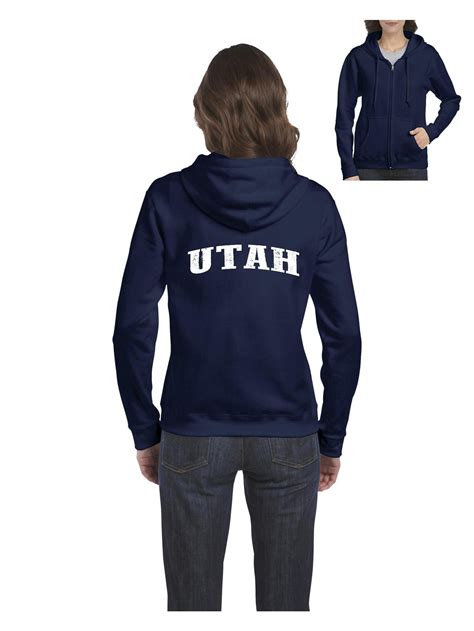 Utah Women Full Zip Hooded Sweatshirt Etsy