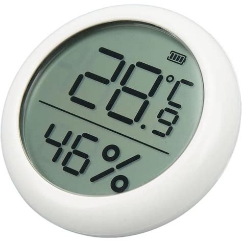 Rond Mini Lcd Thermomètre Hygromètre Interieur Extérieur Capteur De