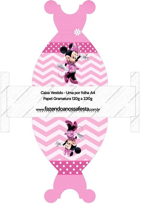 Cajas Para Imprimir Gratis De Minnie En Rosa