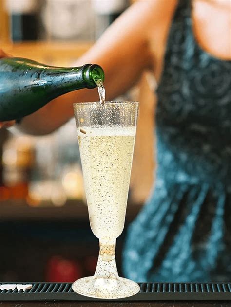 25 pièces Flûtes à champagne en plastique coupes à champagne