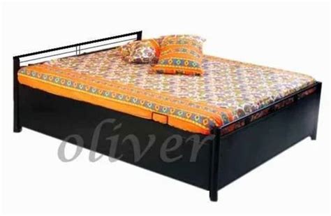 Black Mild Steel Diwan Liftup Bed With Storage Size 6x6 Feet At