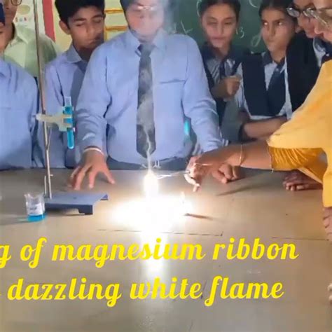 Class 10 Activity 1 1 Burning Of Magnesium Ribbon And Collection Of Magnesium Oxide In Watch