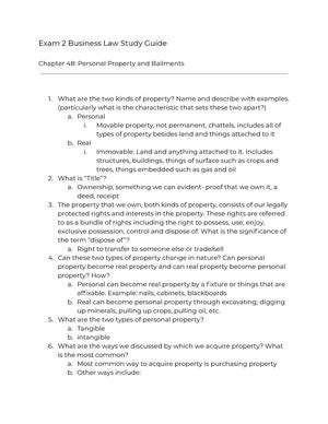 Chapter 2 Lecture 2 Outline Spring 2022 BL 2413 THE LEGAL