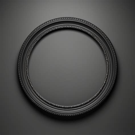 Premium Ai Image Grey Minimalistic Round Picture Frame Minimalistic