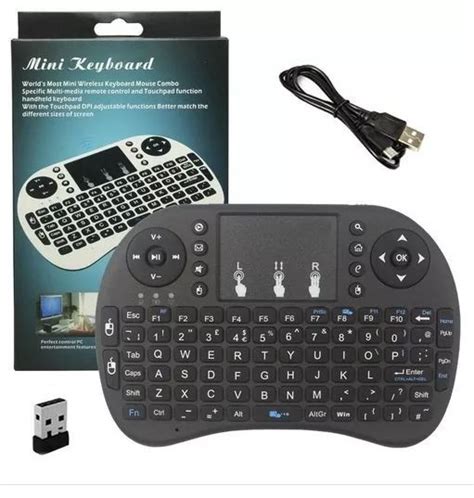 Mini Teclado Wireless Led E Touch Pad Para Celular Pc Android