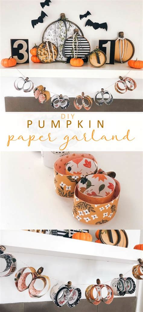 Easy Paper Pumpkin-Shaped Garland for Autumn!