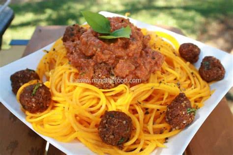 Raw Spaghetti Bolognese With Meatballs