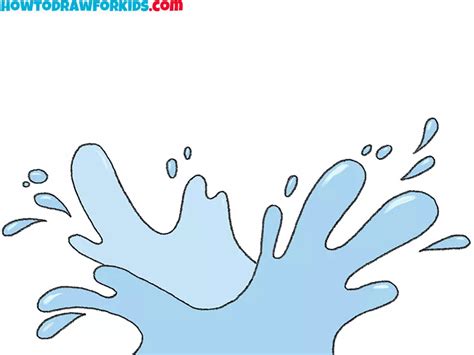 How to Draw Water Splashes - Easy Tutorial for Kids