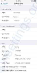 Telenor G Internet Setting For Iphone G G Apn Settings