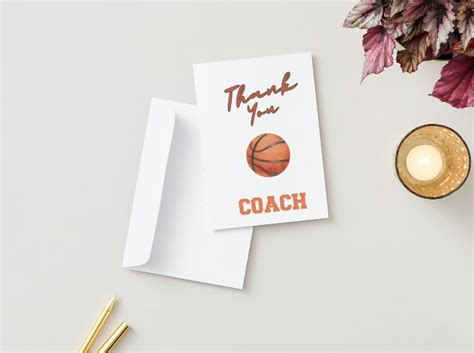 Basketball Coach Thank You Card Allison