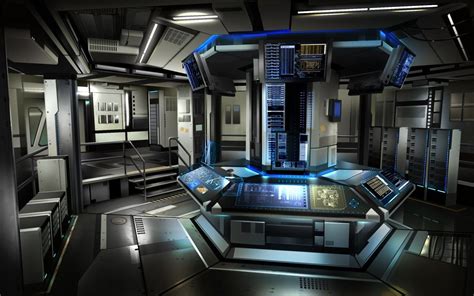 Control room & corridor, Timo Kujansuu | Sci fi environment, Spaceship ...