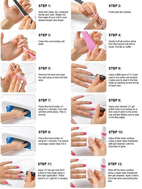 Uv Gel Nails Step By Guide New Items Manicure World | Gel nails diy ...