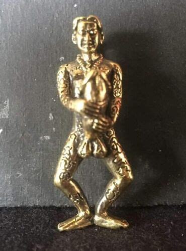 Man Big Willy Phallus Tattoo Figure Amulet Brass Pendant Thailand Z5 EBay