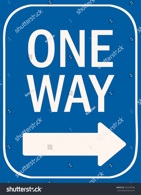 One Way Sign Vector Illustration Vector De Stock Libre De Regalías