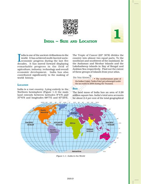 India Size And Location NCERT Book Of Class 9 Geography Contemporary