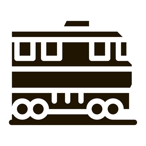 Train Transportation Icon Vector Glyph Illustration Vector Art